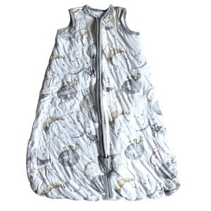 Burts Bees Baby Quilted Sleep Sack 12-18M Moon Stars Organic Cotton Wearable Bag